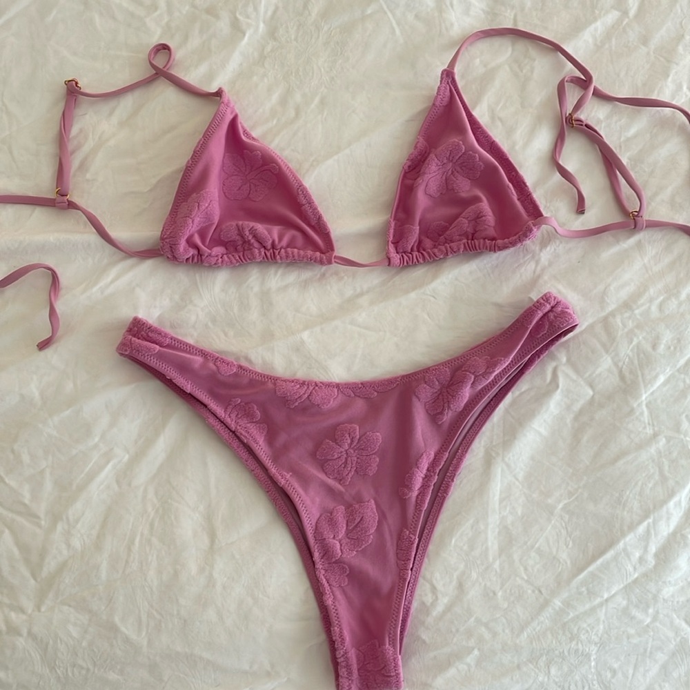 Pink Floral Bikini Set